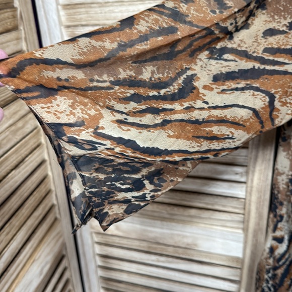 JMD Signature Women's Animal Exotic Print Top - Brown & Black Plus Size 2x - Picture 2 of 9